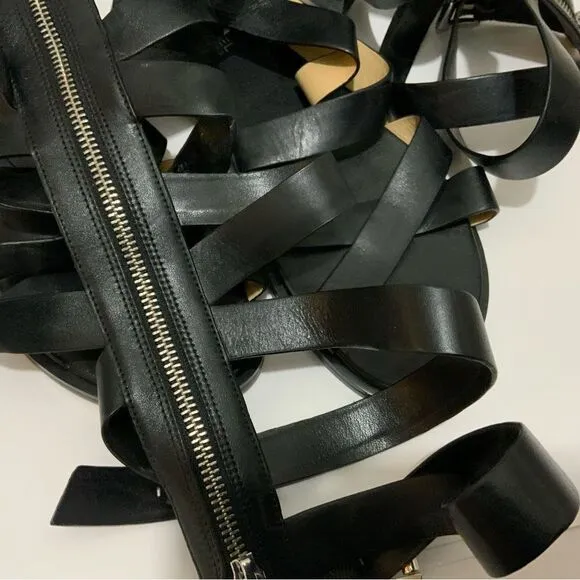 Michael Kors Darby Gladiator Sandals black 7.5 M