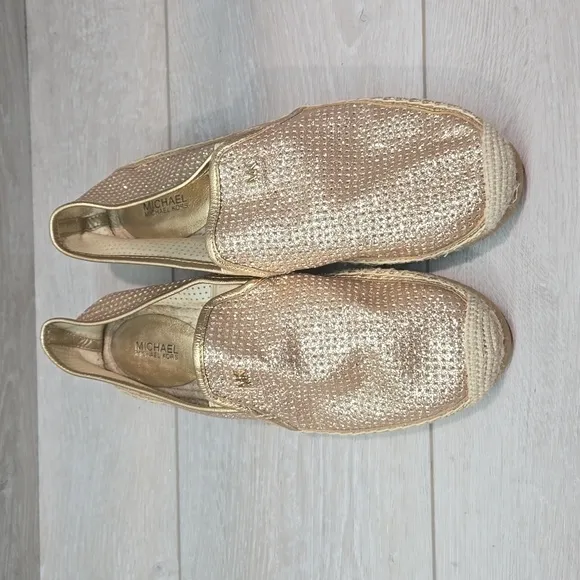 Michael Michael Kors  KendricGlitter Espadrille Platform Loafer  shoes 9.5M