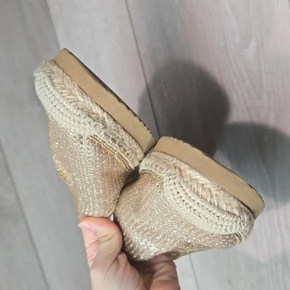 Michael Michael Kors  KendricGlitter Espadrille Platform Loafer  shoes 9.5M