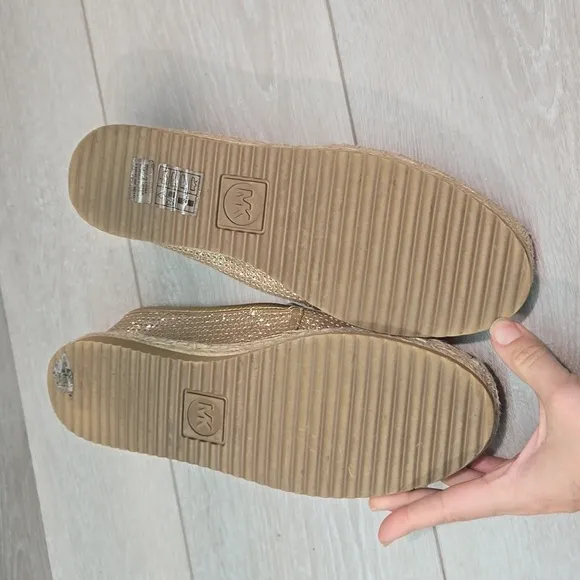 Michael Michael Kors  KendricGlitter Espadrille Platform Loafer  shoes 9.5M