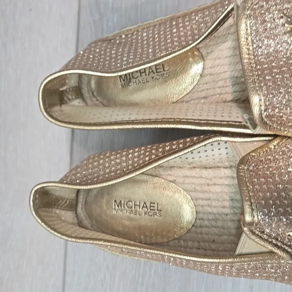 Michael Michael Kors  KendricGlitter Espadrille Platform Loafer  shoes 9.5M