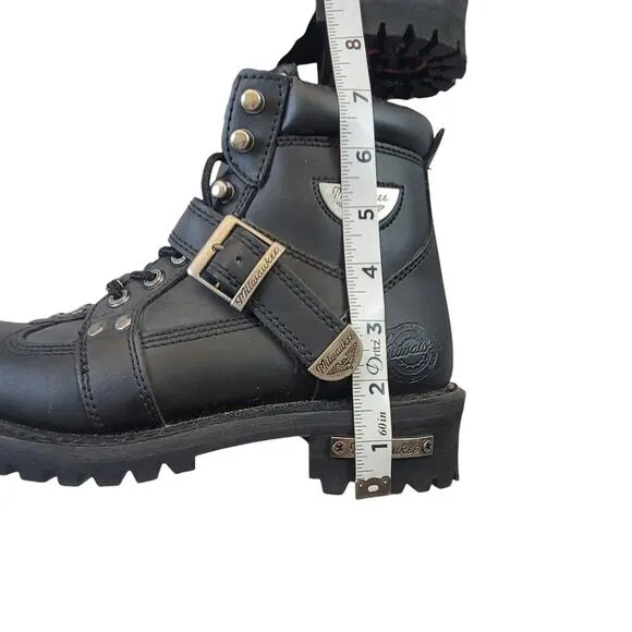 Milwaukee Motorcycle Men's Black Road Captain Boots SZ 7