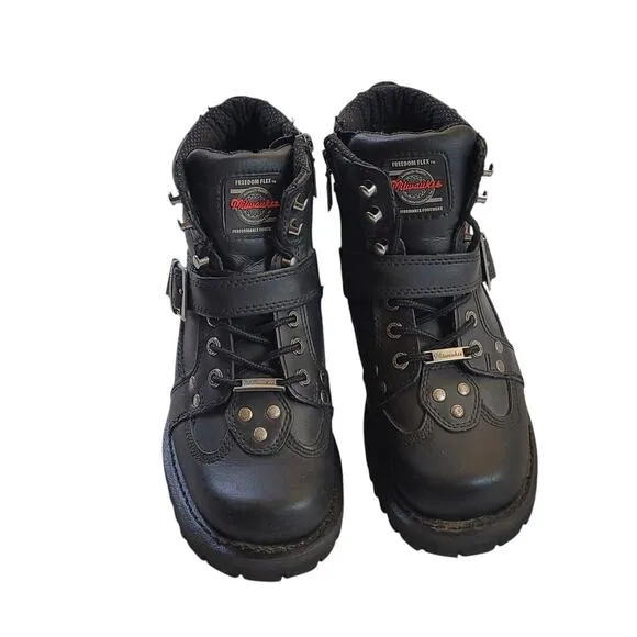 Milwaukee Motorcycle Men's Black Road Captain Boots SZ 7