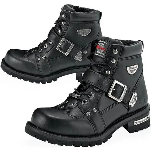 Milwaukee Motorcycle Men's Black Road Captain Boots SZ 7