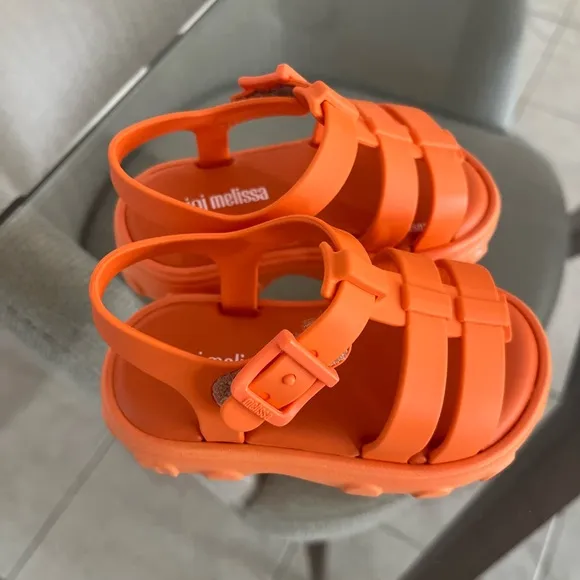 Mini Melissa Kids' Orange Sandals