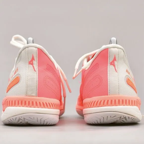 MIZUNO WOMEN'S WAVE EXCEED TOUR 5 TENNIS SHOES SIZE 8 PINK WHITE