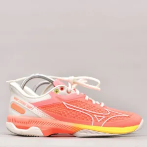 MIZUNO WOMEN'S WAVE EXCEED TOUR 5 TENNIS SHOES SIZE 8 PINK WHITE