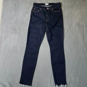 MOTHER‎ Looker Ankle Fray So Good Jeans Dark Wash Size 28