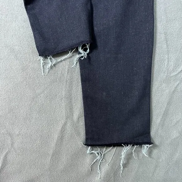 MOTHER‎ Looker Ankle Fray So Good Jeans Dark Wash Size 28