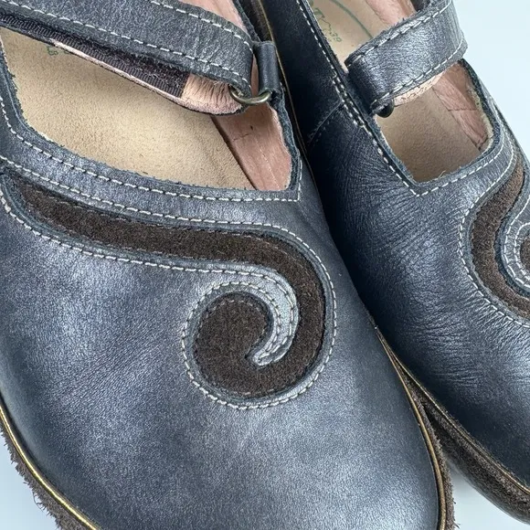 Naot Matai Black Brown Mary Jane's Women's Size 39/8.5 Comfort Shoes APMA