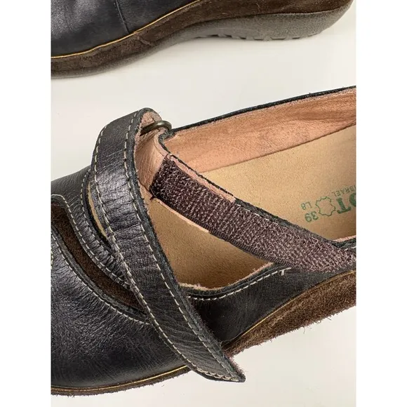Naot Matai Black Brown Mary Jane's Women's Size 39/8.5 Comfort Shoes APMA