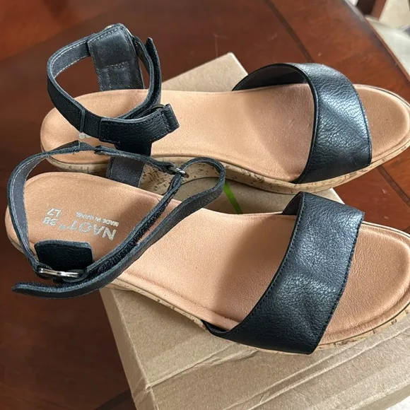 Naot soft black leather sandals