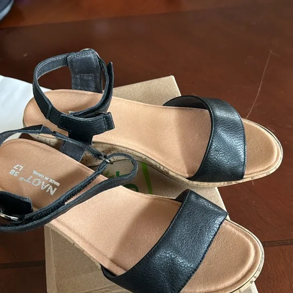 Naot soft black leather sandals