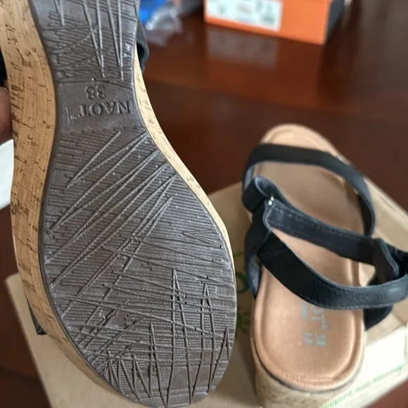 Naot soft black leather sandals