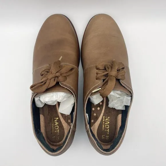 Naot Women's Blizzard Oxford Shoes Size US 8 EU 39 Brown Leather NIB
