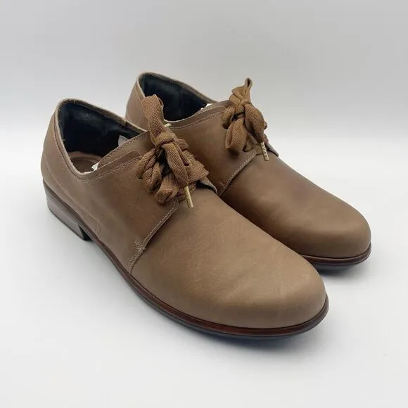 Naot Women's Blizzard Oxford Shoes Size US 8 EU 39 Brown Leather NIB
