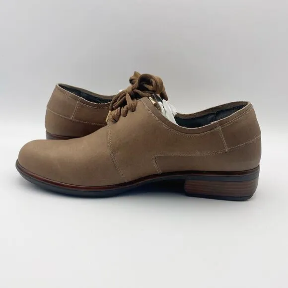 Naot Women's Blizzard Oxford Shoes Size US 8 EU 39 Brown Leather NIB