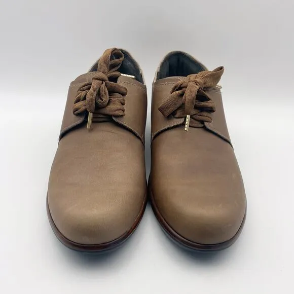 Naot Women's Blizzard Oxford Shoes Size US 8 EU 39 Brown Leather NIB