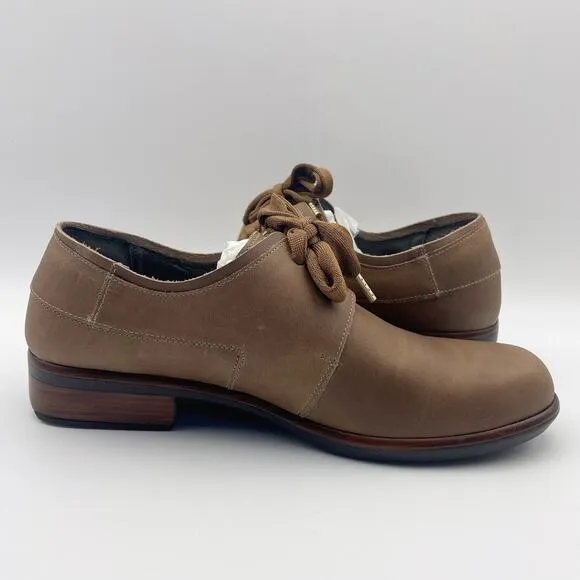 Naot Women's Blizzard Oxford Shoes Size US 8 EU 39 Brown Leather NIB