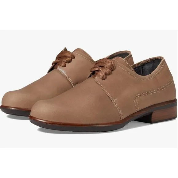 Naot Women's Blizzard Oxford Shoes Size US 8 EU 39 Brown Leather NIB