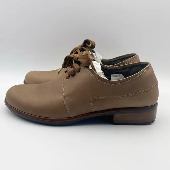 Naot Women's Blizzard Oxford Shoes Size US 8 EU 39 Brown Leather NIB