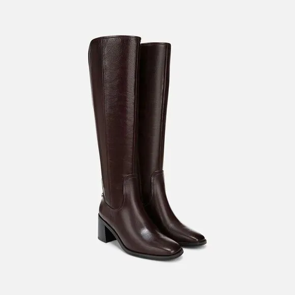 Naturalizer 27 EDIT Edda Boot Women's 6 Dark Brown Wide Knee High Shoes FZP111