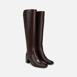 Naturalizer 27 EDIT Edda Boot Women's 6 Dark Brown Wide Knee High Shoes FZP111