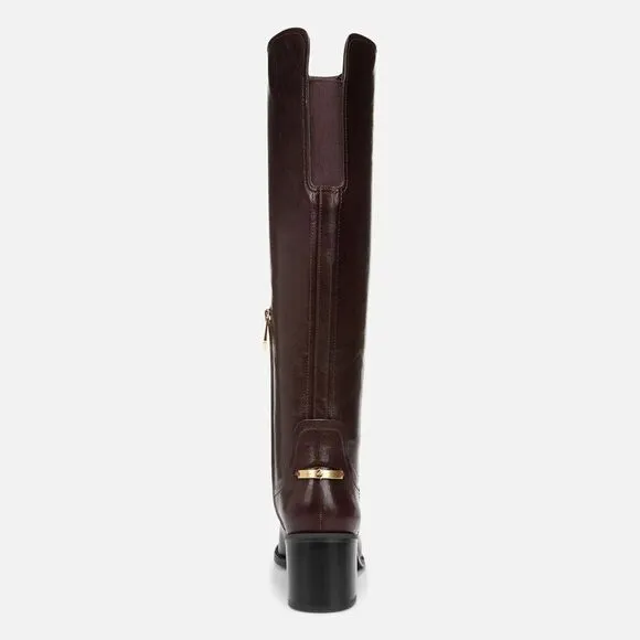 Naturalizer 27 EDIT Edda Boot Women's 6 Dark Brown Wide Knee High Shoes FZP111
