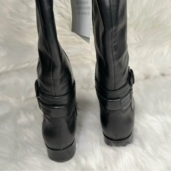 Naturalizer Reid High Shaft Boots Wide Calf Black Size 4.5M