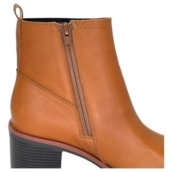 Naturalizer Womens Ankle Boots 10M Verney Cider Spice Waterproof Leather