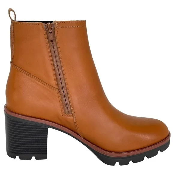Naturalizer Womens Ankle Boots 10M Verney Cider Spice Waterproof Leather