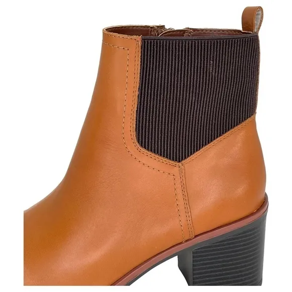 Naturalizer Womens Ankle Boots 10M Verney Cider Spice Waterproof Leather