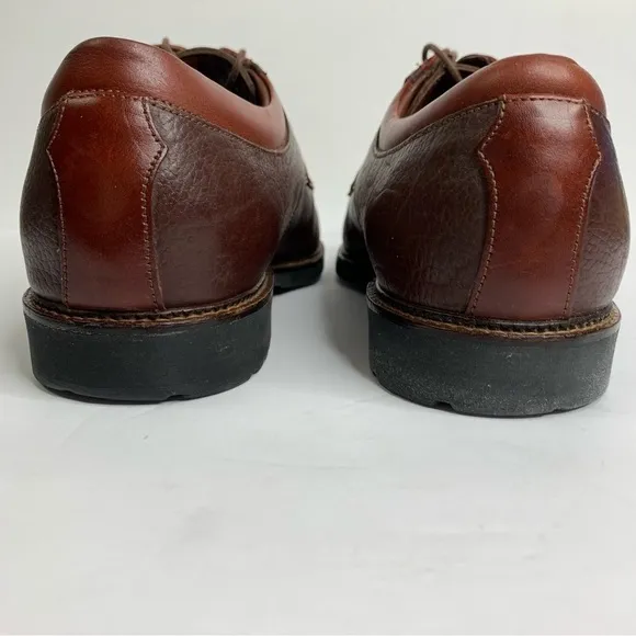 Neil M. 2 Tone Brown Oxford Pebble Leather Lace Removable Insole Shoes Size 12E3