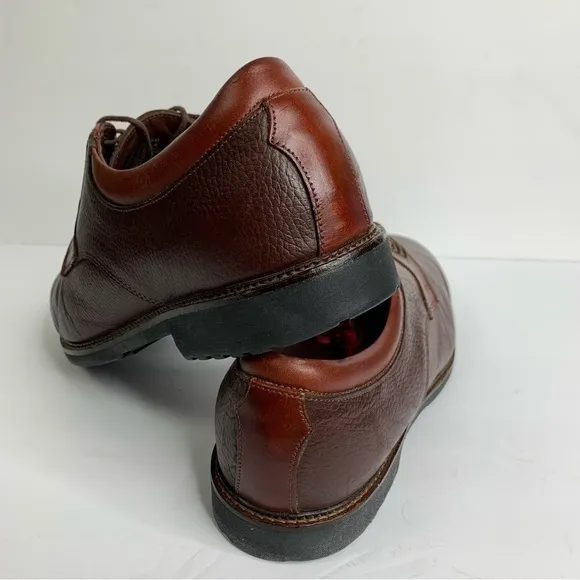 Neil M. 2 Tone Brown Oxford Pebble Leather Lace Removable Insole Shoes Size 12E3
