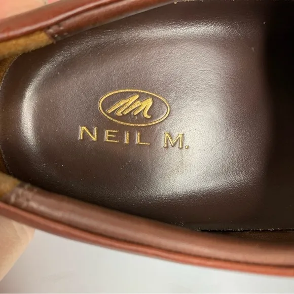 Neil M. 2 Tone Brown Oxford Pebble Leather Lace Removable Insole Shoes Size 12E3
