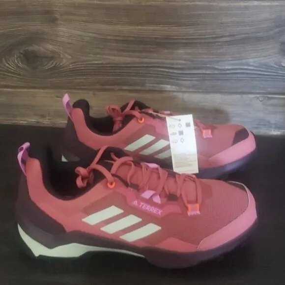 New Adidas Terrex AX4 Pink Purple Continetial Hiking Sneakers