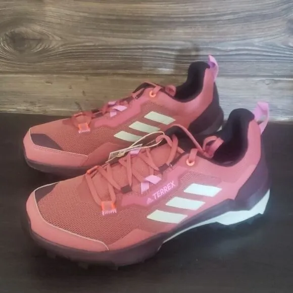 New Adidas Terrex AX4 Pink Purple Continetial Hiking Sneakers