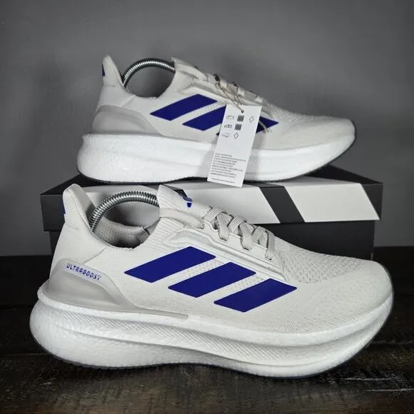NEW Adidas Ultraboost 5X Mens Size 9.5 Running Shoes Cloud White Blue JS3516