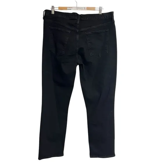 New Agolde Merrel Mid Rise Straight Leg Jeans in Axis Black Organic Cotton