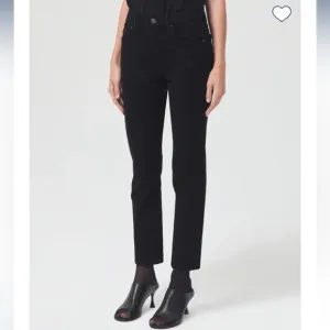 New Agolde Merrel Mid Rise Straight Leg Jeans in Axis Black Organic Cotton