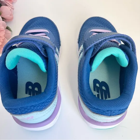 New Balance 680 V6 Bungee Captain Blue/Violet Toddler Girl Sneakers