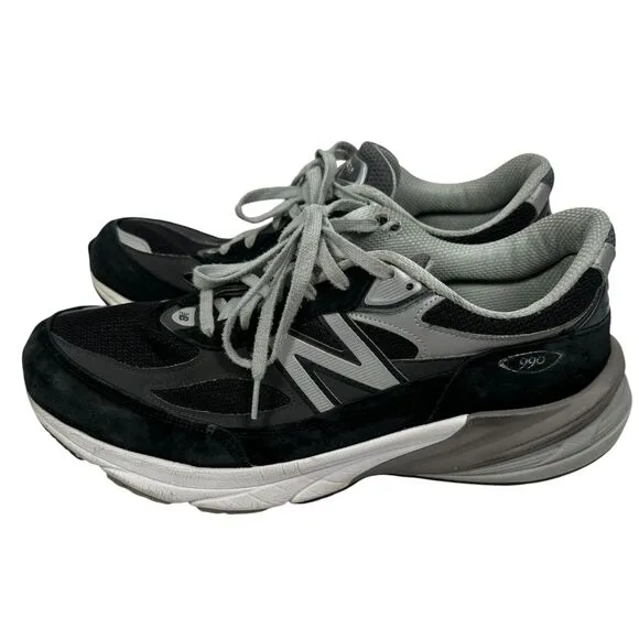 New Balance 990 Running Shoes Men’s 13 2E EE Wide Black WhiteGray Sneakers