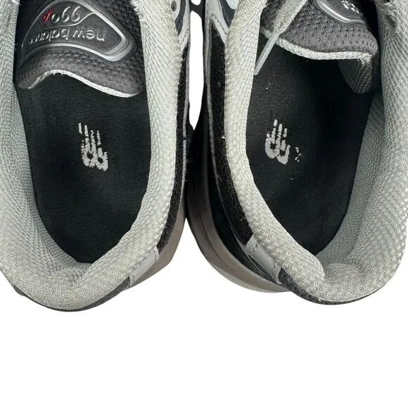 New Balance 990 Running Shoes Men’s 13 2E EE Wide Black WhiteGray Sneakers