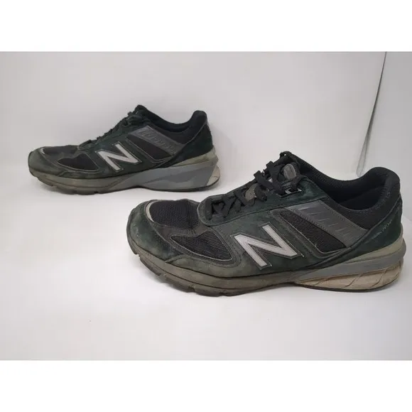 New Balance‎ 990 v5 Black Suede Shoes Men Size 11 2E Wide EE M990BK5 USA In Made