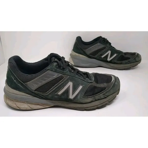 New Balance‎ 990 v5 Black Suede Shoes Men Size 11 2E Wide EE M990BK5 USA In Made