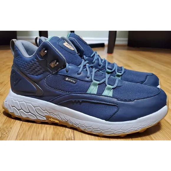 New Balance Men Sz 12 Fresh Foam X Hierro Mid Goretex Blue Hiking Shoes MTHIMCTE