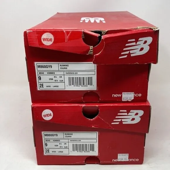 NEW BALANCE MEN'S M860GY9 GREY Running Shoes WIDE
