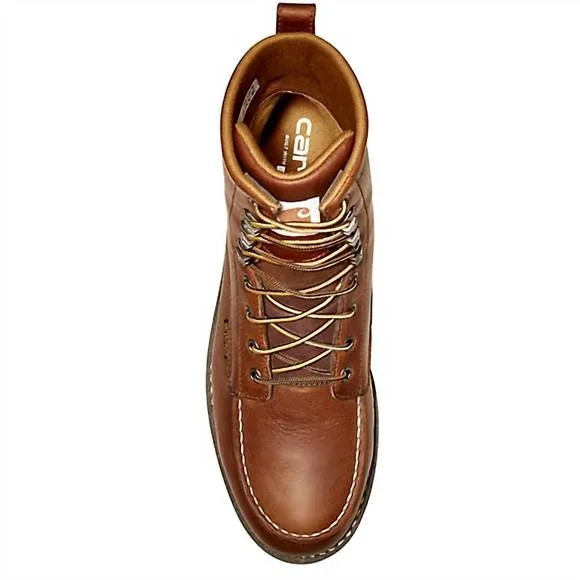 NEW CARHARTT men's 8&quot; moc steel toe work boot in dark brown
