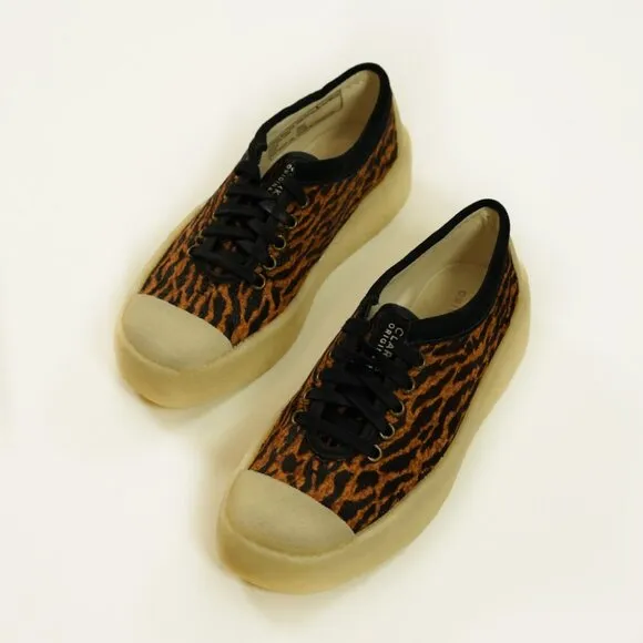 NEW CLARKS Haircalf Tor Hoop Comfort Sneakers tortoiseshell for women 124tn