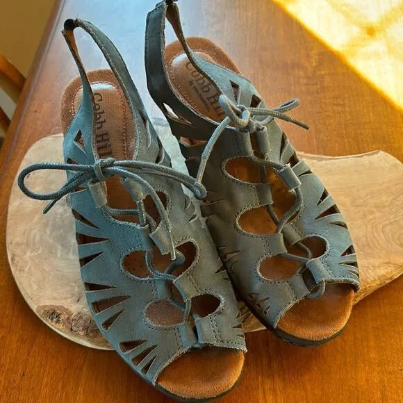 NEW Cobb Hill by New Balance Womens Leather Gladiator Cutout Sandals - 8.5
